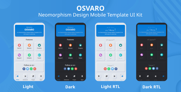 19728 Osvaro v1.0 - Neomorphism Design Mobile Template UI Kit 