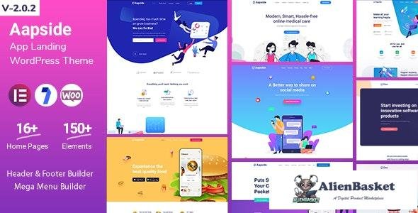 21652 Aapside v2.0.2 - App Landing WordPress Theme 