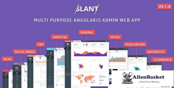 19384 Slant v5.1.0 - Multi Purpose AngularJS Admin Web App with Bootstrap 