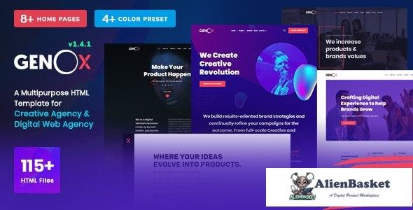 24501 Genox v1.4.1 - Creative & Digital Web Agency Multipurpose HTML Template 