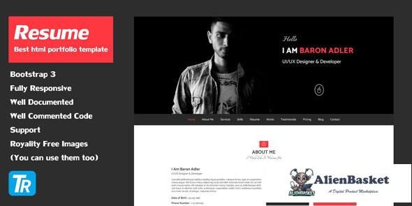 14646 Resume - Personal Portfolio Web Template 