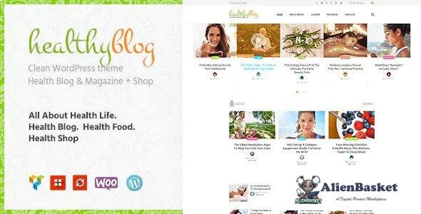 13472 Healthy Living v1.2 - Blog with Online Store WordPress Theme 