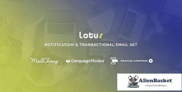 23158 Lotus v1.0 - Notification & Transactional Email Templates with Online Builder 