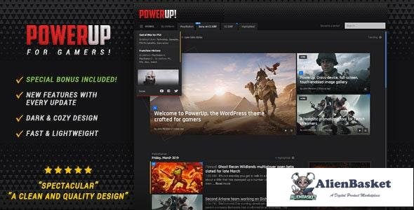25258 PowerUp v1.7 - Video Game Theme for WordPress 
