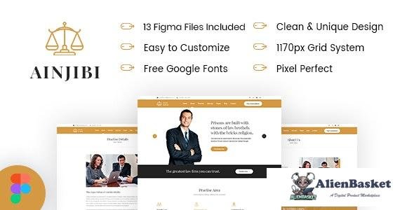 24812 Ainjibi v1.0 – Attorney and Lawyer Figma Template 