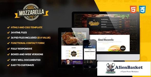 17916 Mozzarella - HTML5 and CSS3 Cafe Bar Template 