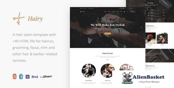 11652 Hairy - Barbershop & Hair Salon HTML Template 