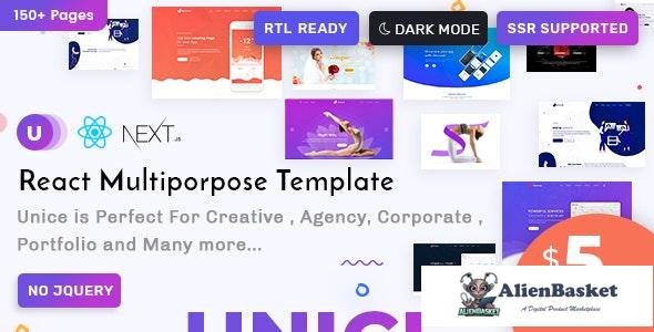 22854 Unice React Next Creative Agency and Portfolio Landing Page Templates v1.0 