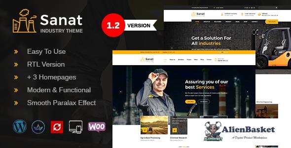 12289 Sanat v1.1.2 - Factory & Industry WordPress Theme 