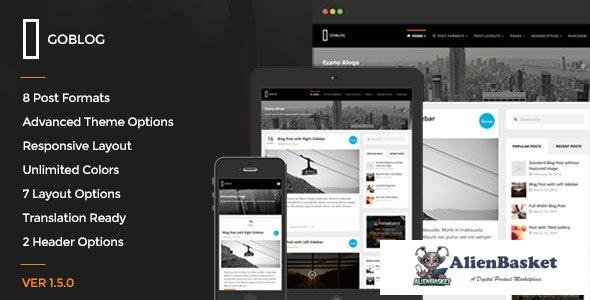 20843 GoBlog v1.6.2 - Responsive WordPress Blog Theme 