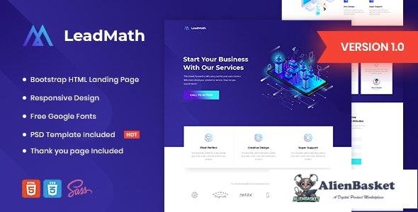 15701 LeadMath v1.0 - Lead Generation HTML Landing Page Template 