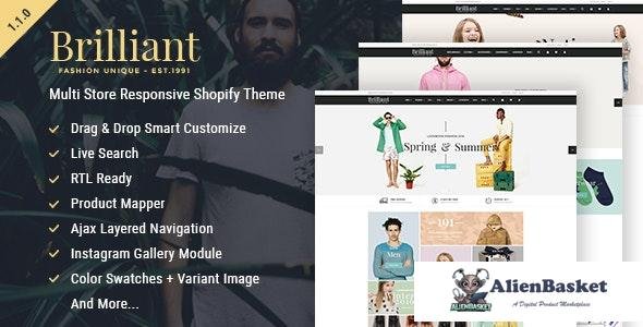 31714 Brilliant v1.1.0 - Multi Store Responsive Shopify Theme 
