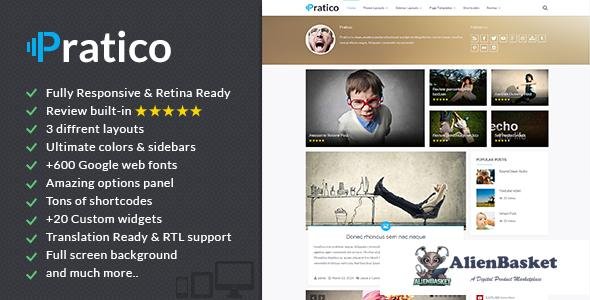 15161 Pratico v1.0.1 - Retina Responsive WordPress Blog Theme 