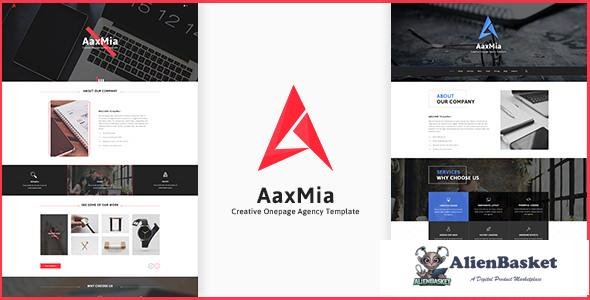 11697 AaxMia - One page Creative Agency and Portfolio Template 