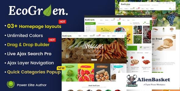 15818 EcoGreen v1.0.1 - Multipurpose Organic, Fruit, Vegetables Shopify Responsive Theme 