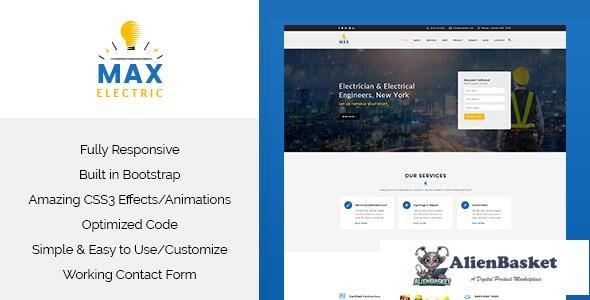 11786 Max Electric - Electrician HTML Template 