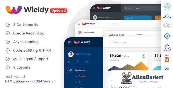 14499 Wieldy v1.7.1 - React Admin Template Ant Design and Redux 