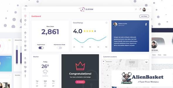 11526 Elisyam v1.5.2 - Web App & Admin Dashboard Template 