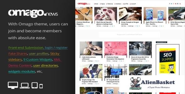 41415 Omago News v3.1 - User Profile Membership & Content Sharing Theme 