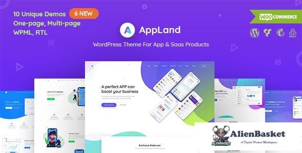 24415 AppLand v2.9.4 - WordPress Theme For App & Saas Products 