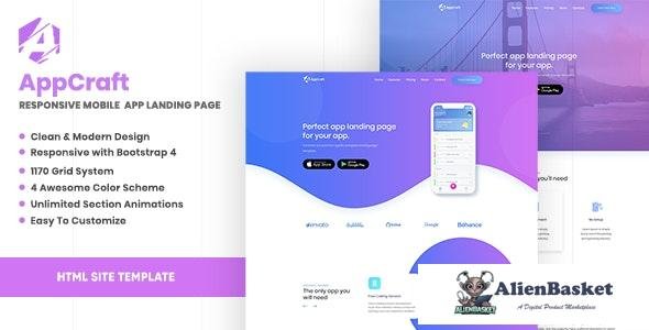 19510 AppCraft v1.0 - Creative Template for Mobile App Landing Page 