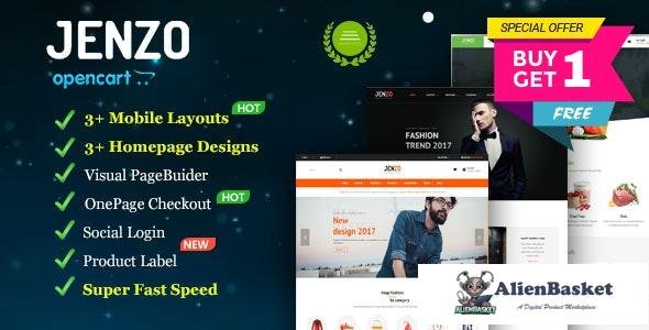 16450 Jenzo v1.0 - Drag & Drop Multipurpose OpenCart Theme with Mobile-Specific Layouts 