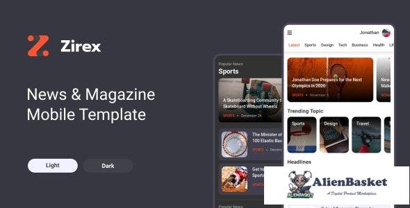 19723 Zirex v1.0 - News & Magazine Mobile Template 
