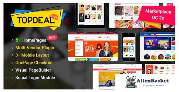 26259 TopDeal v1.0.7 - MarketPlace | Multi Vendor Responsive OpenCart 3 & 2.3 Theme with Mobile-Spec