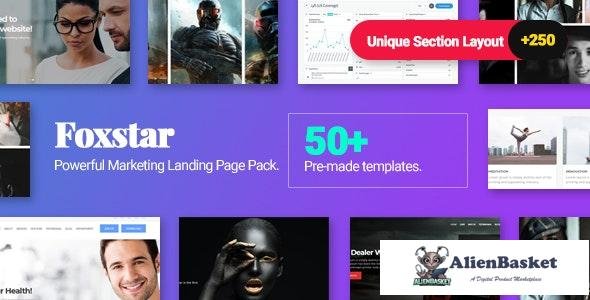 27183 Foxstar v1.0 - Landing Pages Pack With Page Builder 