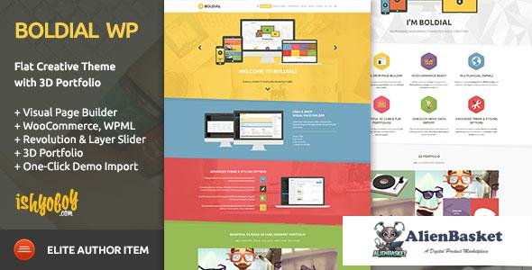 10279 Boldial WP v2.9 - Flat Creative Theme with 3D Portfolio 