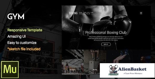 19173 GYM v1.0 - Responsive Fitness and Gym Muse CC Template + Gallery Widget 
