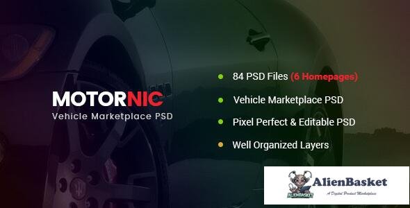 12514 MotorNic - Vehicle Marketplace PSD Template 