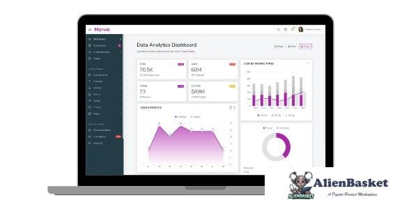 20678 Marvin v1.0 - Bootstrap 4.4.1 Admin Dashboard template 