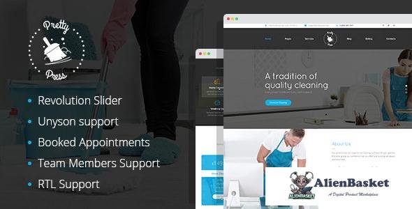 11116 PrettyPress v1.0 - Cleaning Service WordPress Theme 