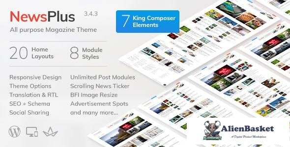 20921 NewsPlus v3.8.2 - News and Magazine WordPress theme 