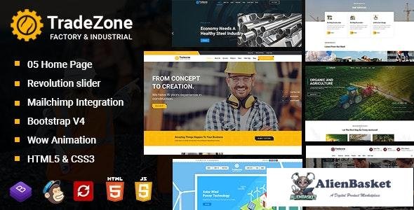 26644 TradeZone v1.0 - Factory & Industrial One Page HTML Template 