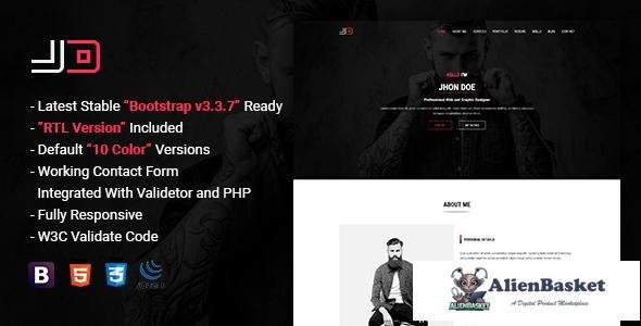 12224 JD v1.0 - Responsive Personal vCard / CV / Resume Template 