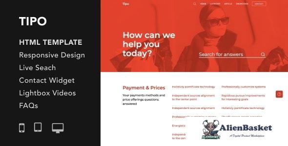 18708 Tipo v1.0 - Helpdesk and Documentation HTML5 Responsive Template 