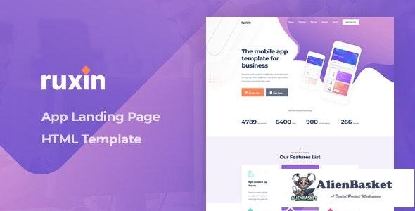 22735 Ruxin v1.0 - App Landing Page HTML Template 