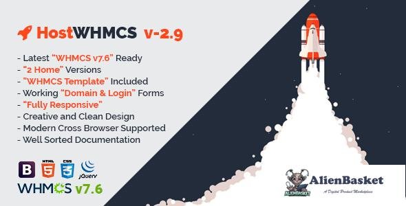 12196 HostWHMCS v2.9 - Responsive Web Hosting with WHMCS Template 