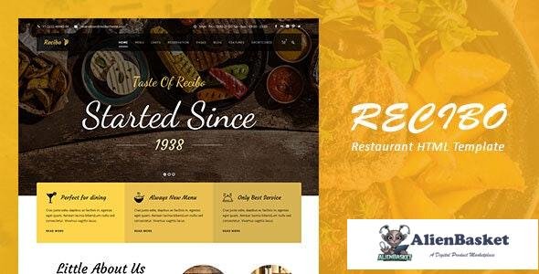 15055 Recibo v1.0 - Restaurant / Food HTML Template 