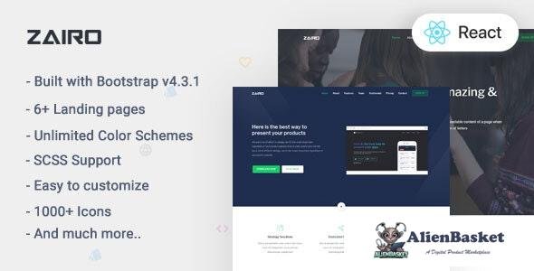 17369 Zairo v1.0 - React Landing Page Template 