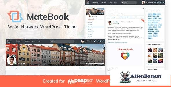 26773 Matebook v1.1 - Social Network WordPress Theme 
