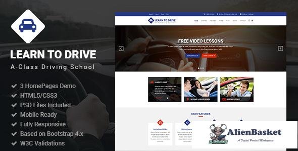 12478 LearnToDrive - Driving School & Lessons HTML5 Template 