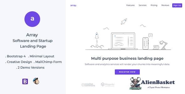 12343 Array v1.0 - Minimal Landing Page Template 