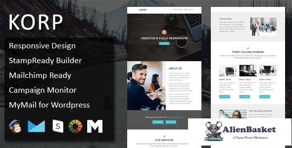 24960 KORP v1.0 - Multipurpose Responsive Email Template with Online StampReady & Mailchimp Builders