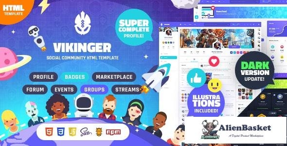 21344 Vikinger v1.2.3 - Social Community and Marketplace HTML Template 