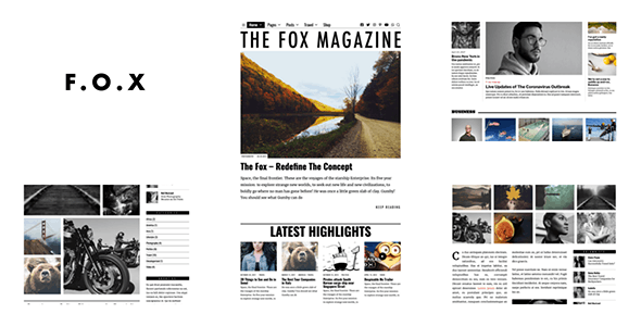 20578 The Fox v4.3.0 - Minimal Blog/Magazine Theme For Creators 