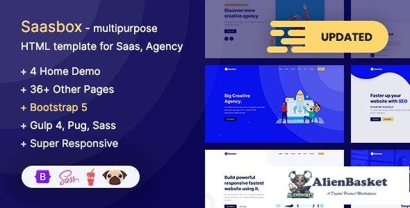 24557 Saasbox v1.0 - Bootstrap 5 Multipurpose HTML Template for Saas & Agency 