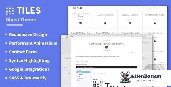 13834 Tiles v2.0.0 - Animated Grid-based Ghost Theme 